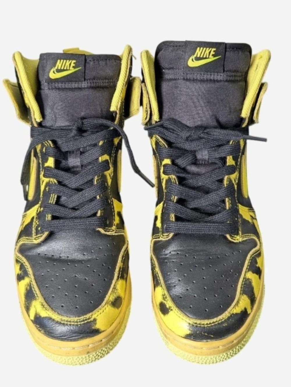 Nike Dunk High 1985 size 10 SP "Yellow Acid Wash". - Picture 3 of 8